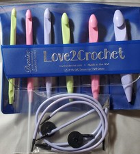 Denise Love2Crochet K10.5 - 19 Pastel Interchangeable Crochet Hook Set Tunisian