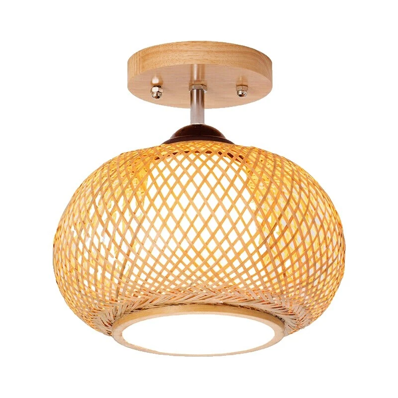 Rattan Comedor país Candelabros y luminarias de techo