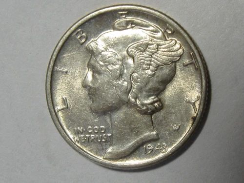 Uncirculated 1943-D Silver Mercury Dime - #9742-7