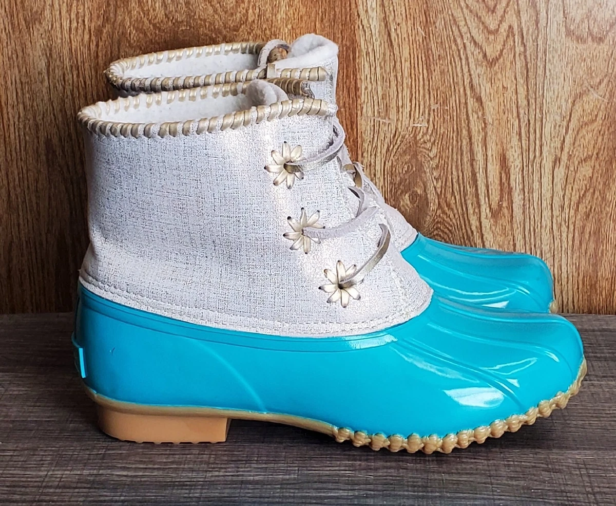 Teal duck boots clearance