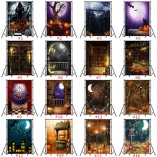 Horror Halloween Night Vinyl Backdrop Photography Studio Props Custom Background