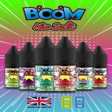 Boom Nic Salt 10ml E Liquid 10mg | 20mg VapeJuice 50/50 VG/PG - UK Fast Dispatch
