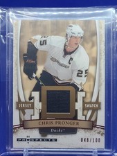 2007-08 Fleer Hot Prospects Jersey Swatch Chris Pronger / 100 Anaheim Ducks 