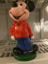 Vintage Disney Caplugs Mickey Mouse Rubber Coin Piggy Bank KG JD