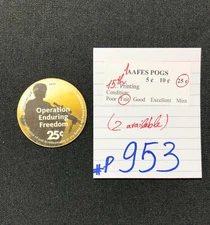 AAFES POGS, 15th Series/Printing,1 POGS, 25¢, #P953, FAIR