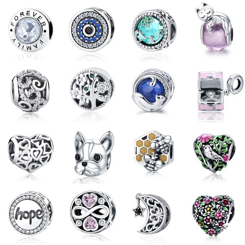 Charm BAMOER Angeli Dei Desideri In Argento 925 Con Zircone &ndash; A Forma Di Cuore, Per Bracciale Fai Da Te