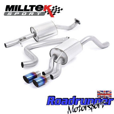 Milltek Fiesta MK7 Auspuff 1.0T Ab-Kat-Anlage Resonanz verbrannt Titan SSXFD212