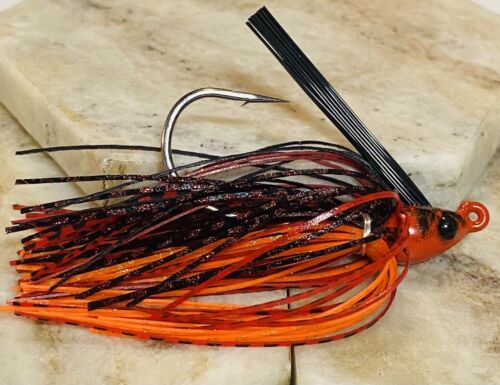 Custom Wired Tied Swim Jigs 1/4 oz - 1/2 oz 9 colors 3-D eyes - Picture 9 of 11
