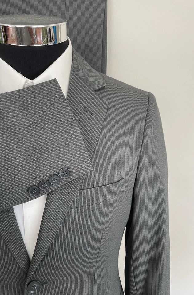 J. Ferrar Mens Two Piece Poly Blend Suit Jacket Size 36R Dress Pants 27WX28L - Image 3 of 4