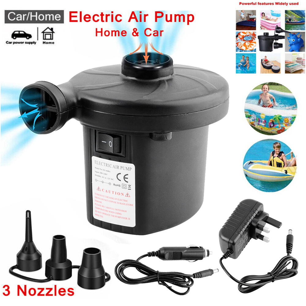 12V Electric Air Pump Inflator Deflate for Inflatables Camping Bed Pool Mattress