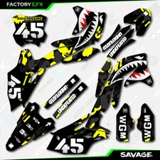 Black & Yellow Savage Camo Graphics Kit fits 16-18 Kawasaki KXF450 KX450F  Decal