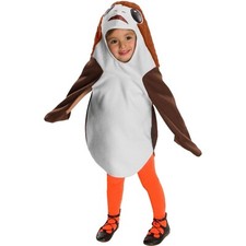 NEW Porg Star Wars Last Jedi Costume Toddler Size 2T-3T Hooded Romper Tights