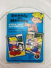 Rare 1971 Brand New Vintage Dennis the Menace Acrylic paint by number set