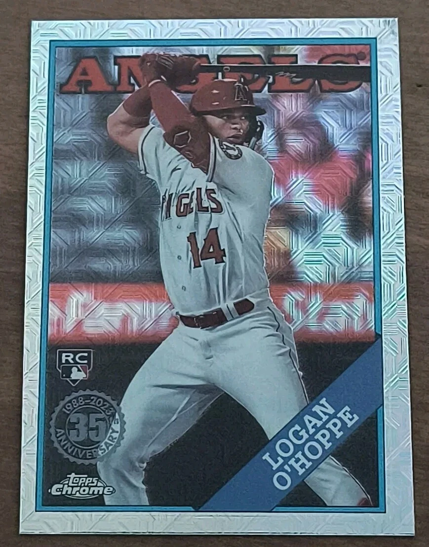 2023 Topps Series 2 Logan O'Hoppe Rookie 1988 Silver Pack Chrome Mojo #2T88C-36