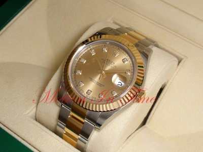 rolex datejust 41 two tone diamond