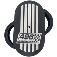 Big Block Chevy 496 Black 15 Oval Air Cleaner Billet Top Die-cast Aluminum Big Block Chevy 496 Black 15 Oval Air Cleaner Billet Top Die-cast Aluminum