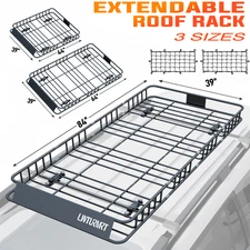 84" Black Heavy  Roof Top Rack Top Luggage Cargo Carrier For Truck SUV