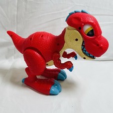 Dino Troops Kids T Rex Toy Red Toy Dinosaur Roars And Legs Move 8.5  
