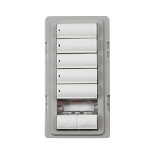 LUTRON QSWS2B-5BRLI-WH/GR SEETOUCH QS, 5 BUTTON SUBCONTROL KEYPAD, WHITE