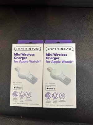2 INFINITIVE Mini Wireless Charger for Apple  Watch MFI Certified NEW
