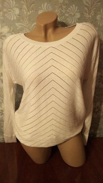 Women Banana Republic Sweater White Acrylic 36 / S