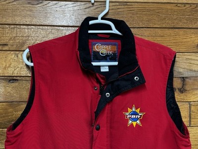 Cripple Creek PBR World Championship Bull  Vest PBR Rodeo Large Nylon Down