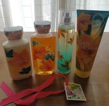 Bath & Body Works Wild Honeysuckle Gift Set Spray Mist Cream Lotion Shower Gel 