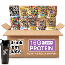 Drink em Oats 40 pack Variety Pack with Shake...