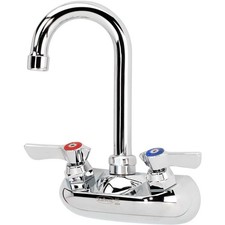Krowne Silver Series 4" Center Wall Mount Faucet 3-1/2" Gooseneck Spout 10-400L