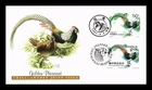 Dr Jim Stamps FDC China Sweden Golden Pheasant Joint Issue Dual Cancel Fleetwood