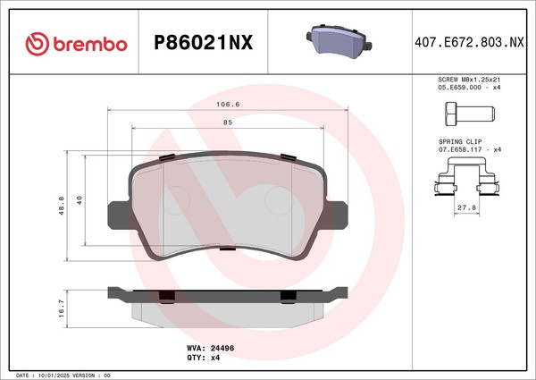 Bremsbelagsatz BremsklöTze FüR Volvo XC60 156 V60 155 157 V70 III BW 135-image