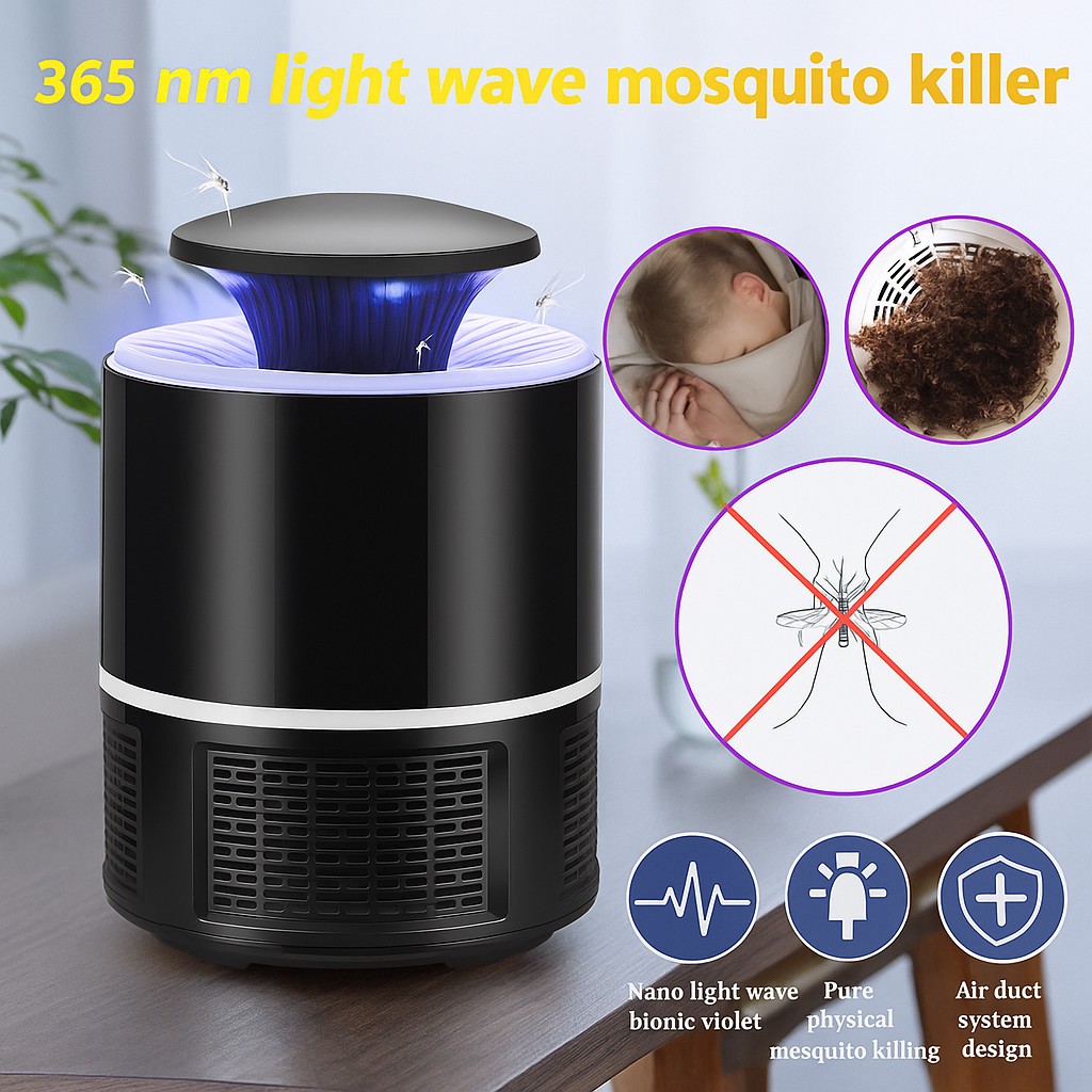 USB Electric Mosquito Insect Killer Lamp LED Light Fly Bug Zapper Trap Catcher