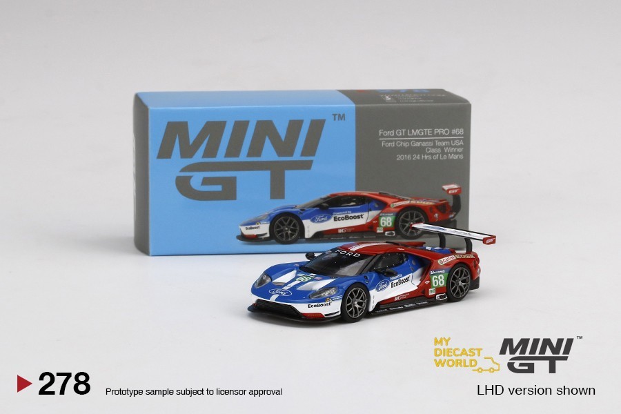 ミニカー MINI GT Ford LMGTE Pro 1/64 Mini GT Ford GT LMGTE PRO 2019 24 Hrs of Le Mans 4 Cars