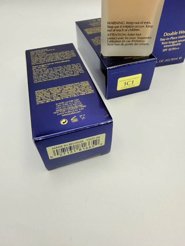 Estee Lauder Double Wear Stay-in-Place Foundation 1C1 Cool Bone 1.0 Oz/30 ml New - Image 4 of 4
