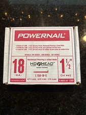 Powernail L150185 18-Gauge 1-1/2-Inch Length L-Cleat Flooring Nails (5000 ct)