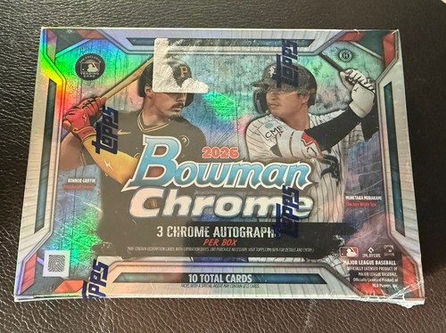 2026 BOWMAN CHROME BASEBALL BREAKERS DELIGHT SEALED HOBBY BOX 3 AUTOS MLB Rare