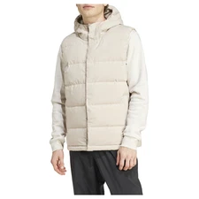 adidas Helionic Full Zip Vest Mens Beige Casual Athletic Outerwear IX8857-A