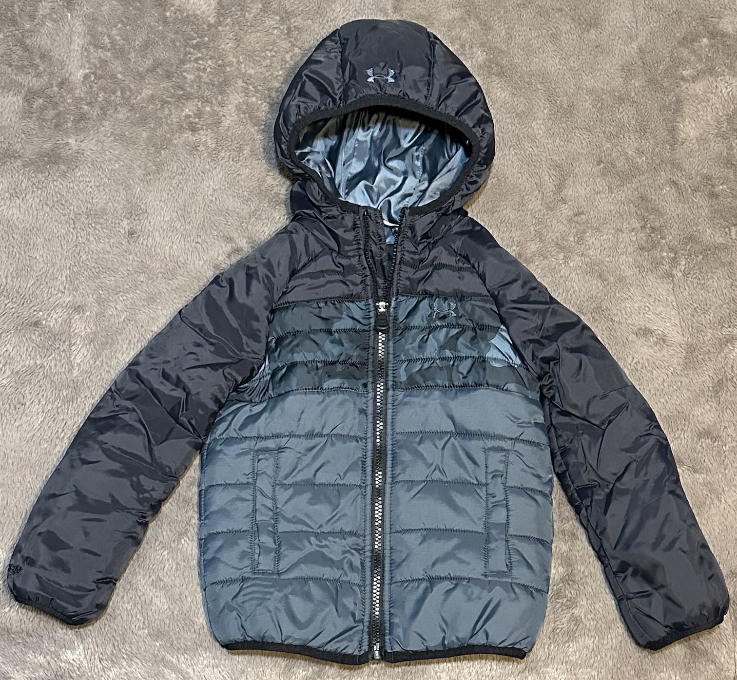 Under Armour Toddlers Blue Camo Puffer Jacket (XStorm), Size