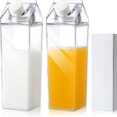 500/1000ML Milk Carton Water Bottle Square Milk Coffee Juice Cup Milk Storage
