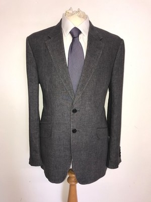 PAUL SMITH - Mens GREY 100% LINEN SUIT - 42 Reg - W34 L31 - NICE SUIT