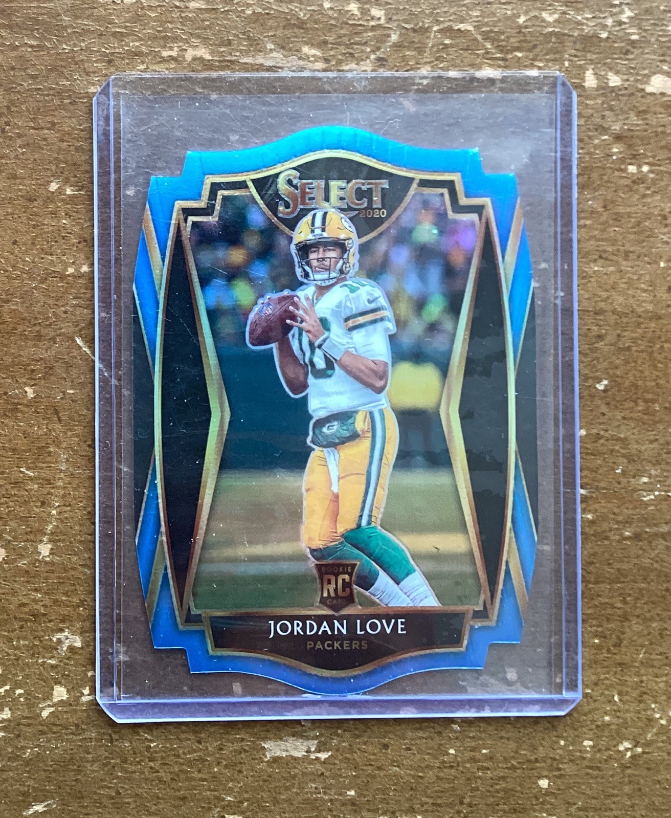 2020 Panini Select Premier Level Light Blue Prizm Die-Cut Jordan Love Rookie RC