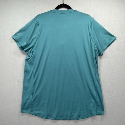 Nike Court Dri Fit Advantage Tennis Jersey Mens XL Teal Stretch