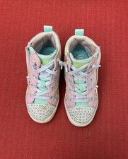 Skechers Toddler Girl's Twinkle Toes Pink Glitter Gems Sneakers Size 10T