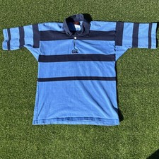 Vintage Canterbury Rugby Blue Striped Shirt Made In South Africa Men s Sz Medium