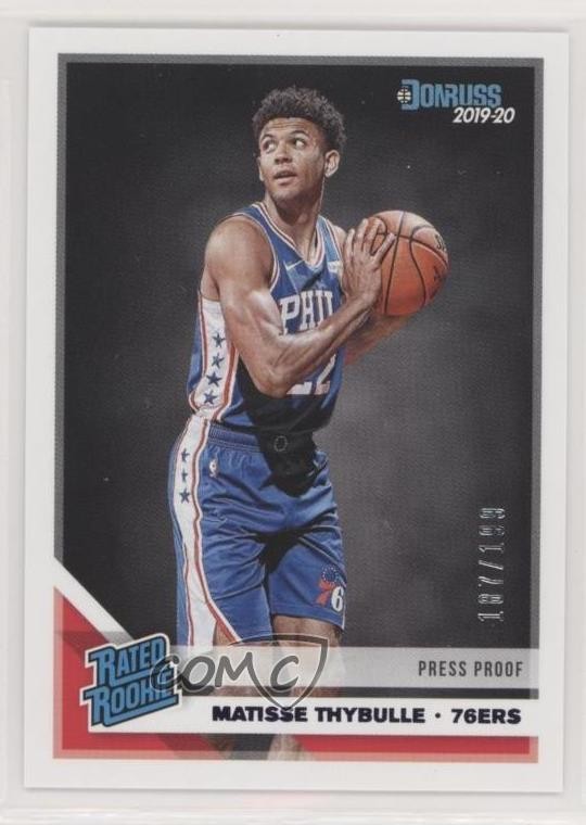 2019 Donruss Rated Press Proof Purple /199 Matisse Thybulle #219 Rookie RC 00c9