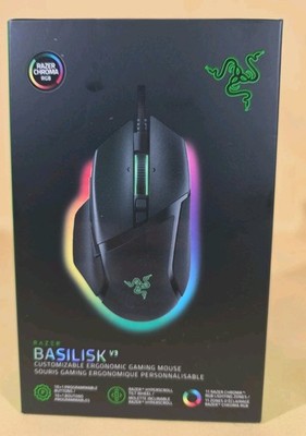 Razer Basilisk V3 Wired Gaming Mouse with Chroma RBG Lighting - New, Sealed