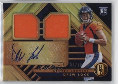2019 Panini Gold Standard Jersey Double 34/75 Drew Lock #243 Rookie Auto RC o8g