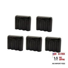 5 Pack AA/AAA / CR123A Black Battery Holder Storage Cases