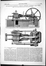 Old 1886 Compound Horizontal Steam Engine Bertram Bow Electric Light Victorian