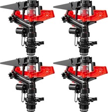 4Pcs 1/2 Inch Plastic Impact Sprinklers Adjus...